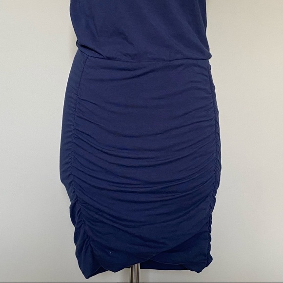 Athleta Navy Ruched Stretchy Tulip Tank Dress, XS - Picture 5 of 14